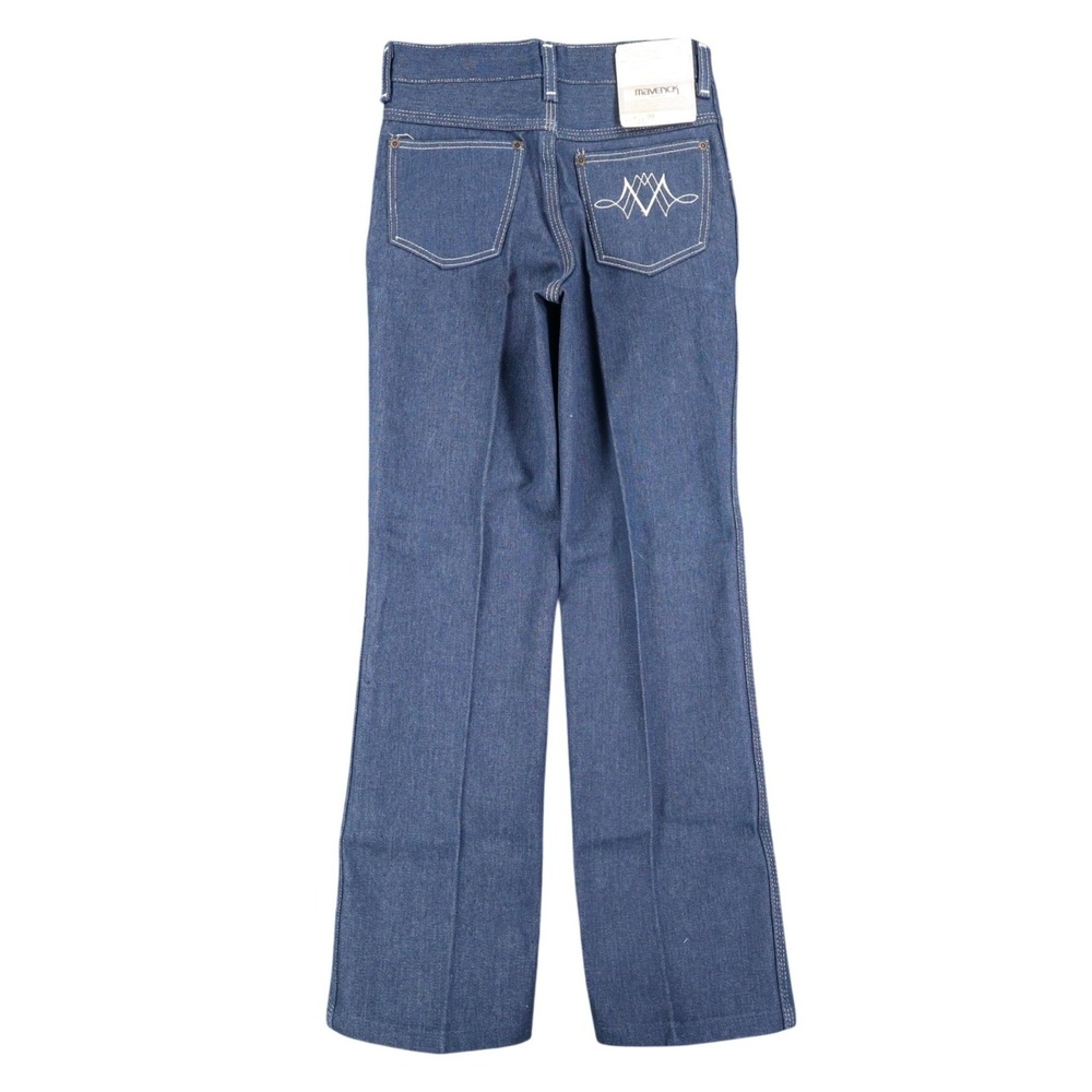 Maverick Jeans Boys 10 Reg Vintage 70s Blue Cotton Poly Straight Leg Deadstock